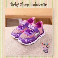 large Sepatu Sneakers LED HK Ungu